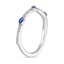 Platinum Luxe Willow Contoured Ring with Sapphire and Diamond Accents (1/10 ct. tw.), smallside view