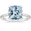Aquamarine Sora Diamond Ring in 18K White Gold