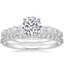 Platinum Luciana Diamond Ring (1/2 ct. tw.) with Petite Shared Prong Diamond Ring (1/4 ct. tw.)