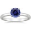 18KW Sapphire 2mm Comfort Fit Solitaire Ring, smalltop view