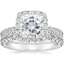 PT Moissanite Luxe Sienna Halo Diamond Bridal Set (1 3/8 ct. tw.), smalltop view