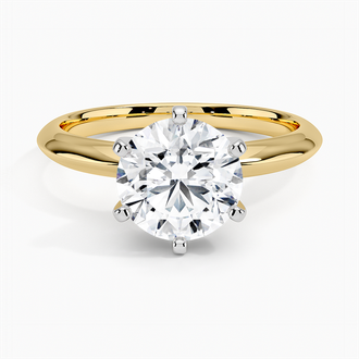 18K Yellow Gold Classic Six-Prong Solitaire Ring