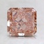1.69 Ct. Fancy Orangy Pink Radiant Lab Created Diamond