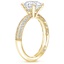 18K Yellow Gold Tacori Sculpted Crescent Knife Edge Diamond Ring, smallside view