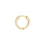 14K Yellow Gold Single Diamond Hoop Earring, smalladditional view 2