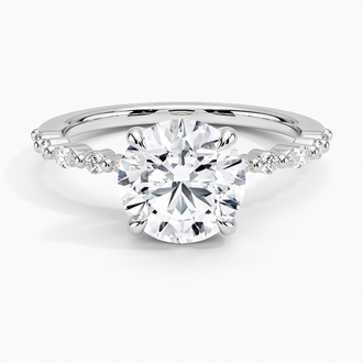 18K White Gold Delicate Versailles Diamond Ring