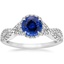 18KW Sapphire Entwined Halo Diamond Ring (1/3 ct. tw.), smalltop view
