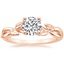 14K Rose Gold Budding Willow Ring, smalltop view