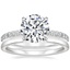18K White Gold Luxe Elodie Diamond Ring (1/4 ct. tw.) with Liv Wedding Ring