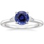 18KW Sapphire Perfect Fit Three Stone Pear Diamond Ring, smalltop view