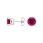 Platinum Solitaire Lab Ruby Stud Earrings, smalladditional view 1