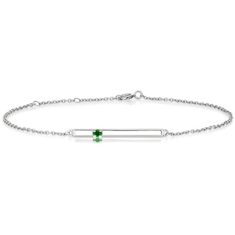 Emerald Bar Bracelet