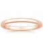 14K Rose Gold 2mm Comfort Fit Wedding Ring, smalltop view