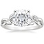 PT Moissanite Budding Willow Solitaire Ring, smalltop view