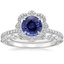 18KW Sapphire Reina Diamond Ring with Versailles Diamond Ring (3/8 ct. tw.), smalltop view