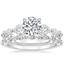 18K White Gold Three Stone Versailles Diamond Ring (1/2 ct. tw.) with Versailles Diamond Ring (3/8 ct. tw.)