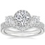 Platinum Three Stone Waverly Diamond Ring (3/4 ct. tw.) with Tapered Flair Diamond Ring (1/3 ct. tw.)