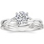 18K White Gold Alya Ring with Winding Willow Ring