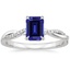 18KW Sapphire Petite Twisted Vine Diamond Ring (1/8 ct. tw.), smalltop view