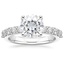 18KW Moissanite Luxe Shared Prong Diamond Ring (1/2 ct. tw.), smalltop view