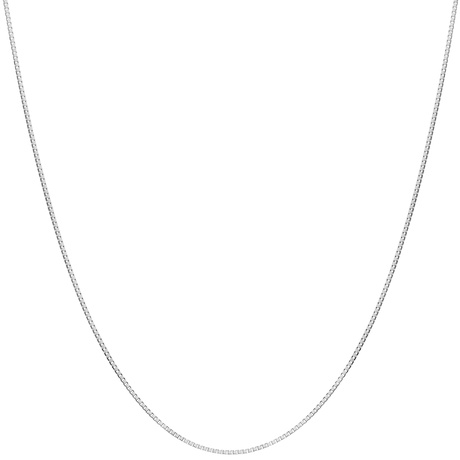Brilliant Bijou 14k Yellow Gold Carded Solid White Gold Box Chain Necklace 