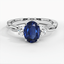 Sapphire Three Stone Petite Twisted Vine Diamond Ring (2/5 ct. tw.) in 18K White Gold