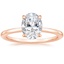 14K Rose Gold Lumiere Diamond Ring, smalltop view