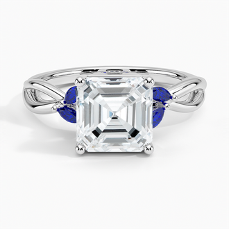 Sapphire Accent Engagement Ring