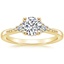 Round 18K Yellow Gold Cuvee Diamond Ring