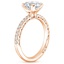 18K Rose Gold Tacori Petite Crescent Diamond Ring, smallside view