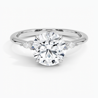 Nadia Ring with 2ct Oval Lab Diamond Center Stone