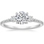 18K White Gold Lyra Diamond Ring (1/4 ct. tw.), smalltop view
