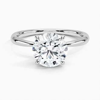 18K White Gold Freesia Solitaire Ring