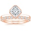 14K Rose Gold Cielo Ring with Marseille Diamond Ring (1/3 ct. tw.)