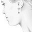 The Agnetha Earrings, smalltop view on a hand