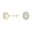 18K Yellow Gold Oval Lab Created Diamond Halo Stud Earrings (2 ct. tw.), smalladditional view 1