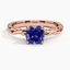 Rose Gold Sapphire Twisted Vine Ring