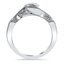 Asymmetric Modern Diamond Ring, smallside view