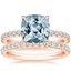 14KR Aquamarine Amelie Diamond Bridal Set, smalltop view