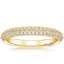 18K Yellow Gold Tacori Sculpted Crescent Knife Edge Diamond Ring (1/3 ct. tw.), smalltop view