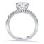 Double Claw Prong Vintage-Inspired Diamond Ring, smallside view