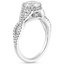 18KW Moissanite Entwined Halo Diamond Ring (1/3 ct. tw.), smalltop view