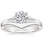 18K White Gold Lena Diamond Ring with Chevron Ring