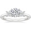 18K White Gold Mariposa Diamond Ring, smalltop view