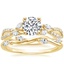 18K Yellow Gold Luxe Willow Diamond Ring (1/4 ct. tw.) with Winding Willow Diamond Ring (1/8 ct. tw.)