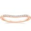 14K Rose Gold Petite Curved Diamond Ring (1/10 ct. tw.), smalltop view