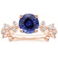 14KR Sapphire Reflection Diamond Ring, smalltop view