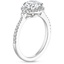 18KW Moissanite Luxe Aria Halo Diamond Ring (1/4 ct. tw.), smalltop view