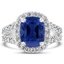 Custom Luxe Halo Sapphire and Diamond Ring