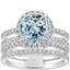 18KW Aquamarine Linnia Halo Diamond Bridal Set, smalltop view